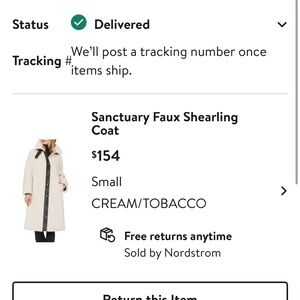 Sanctuary Cream and Brown Teddy Jacket